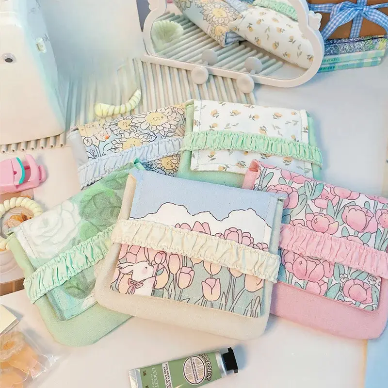Women Small Bag Sanitary Napkin Storage Bag Student Travel Portable Small Sanitary Pad Monthly Bag