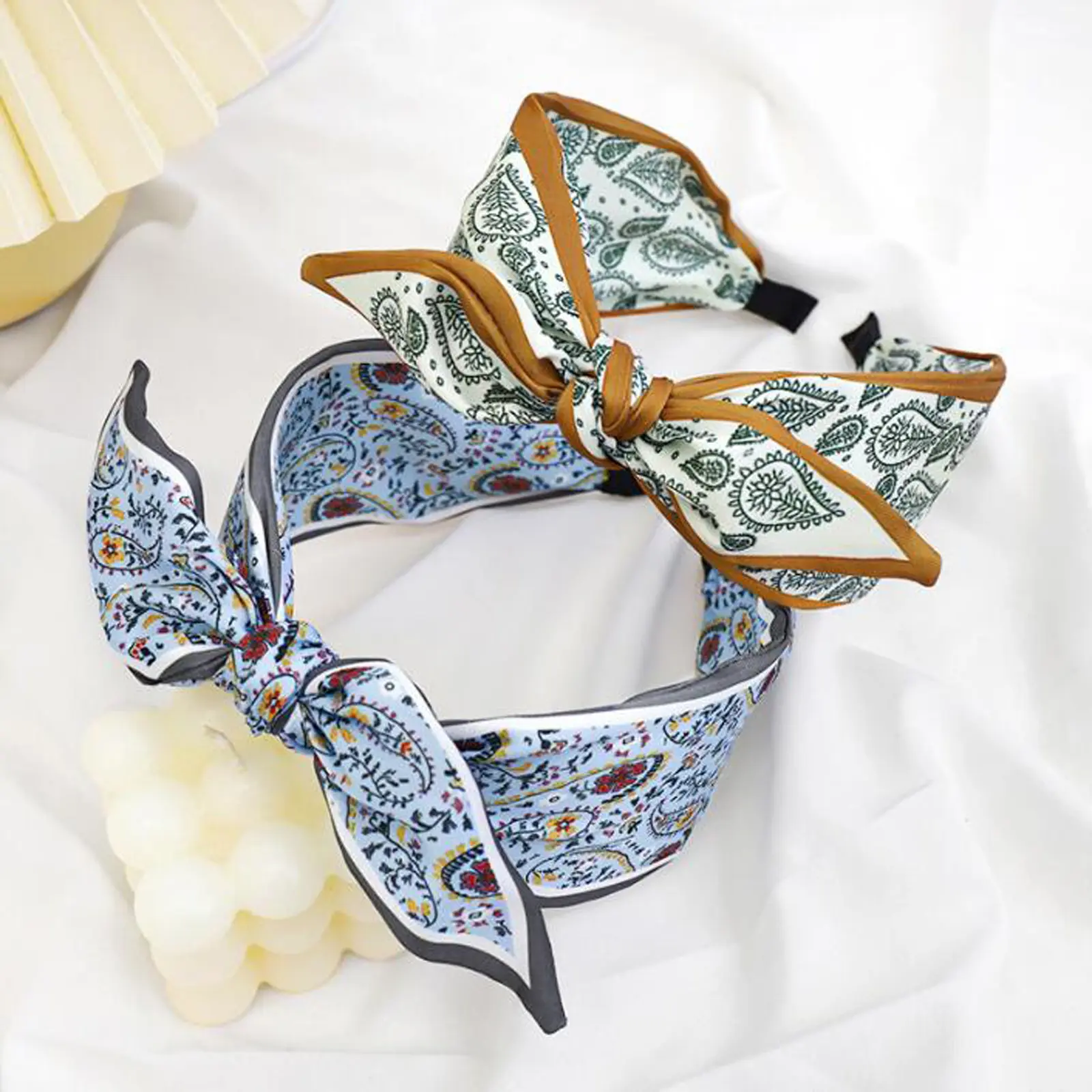 PROLY New Fashion Women's Headband Wide Side Flower Hairband Big Bowknot Headwear Girls Fresh Turban Adult Hair Accessories