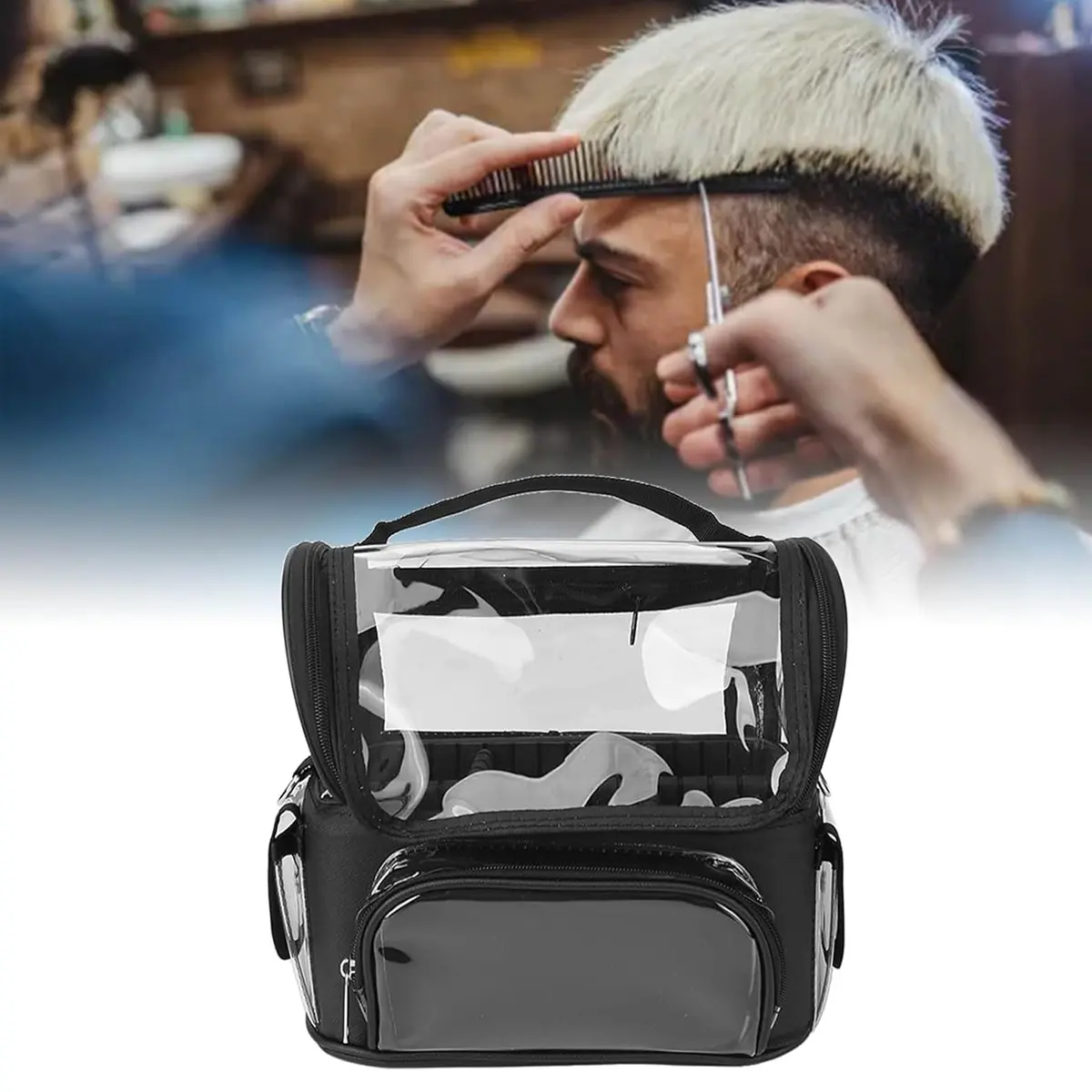 YANZAI New PVC Makeup Bag For Women Large Capacity Travel Waterproof Transparent .