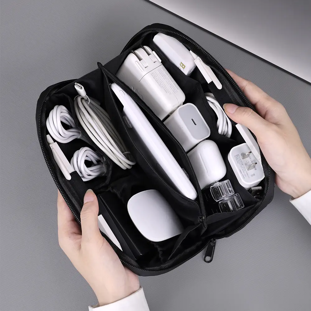 Wire USB Cable Organizer Bag Travel Earphone Powerbank Data Lines Storage Pouch Large Capacity Mouse Cable Bag
