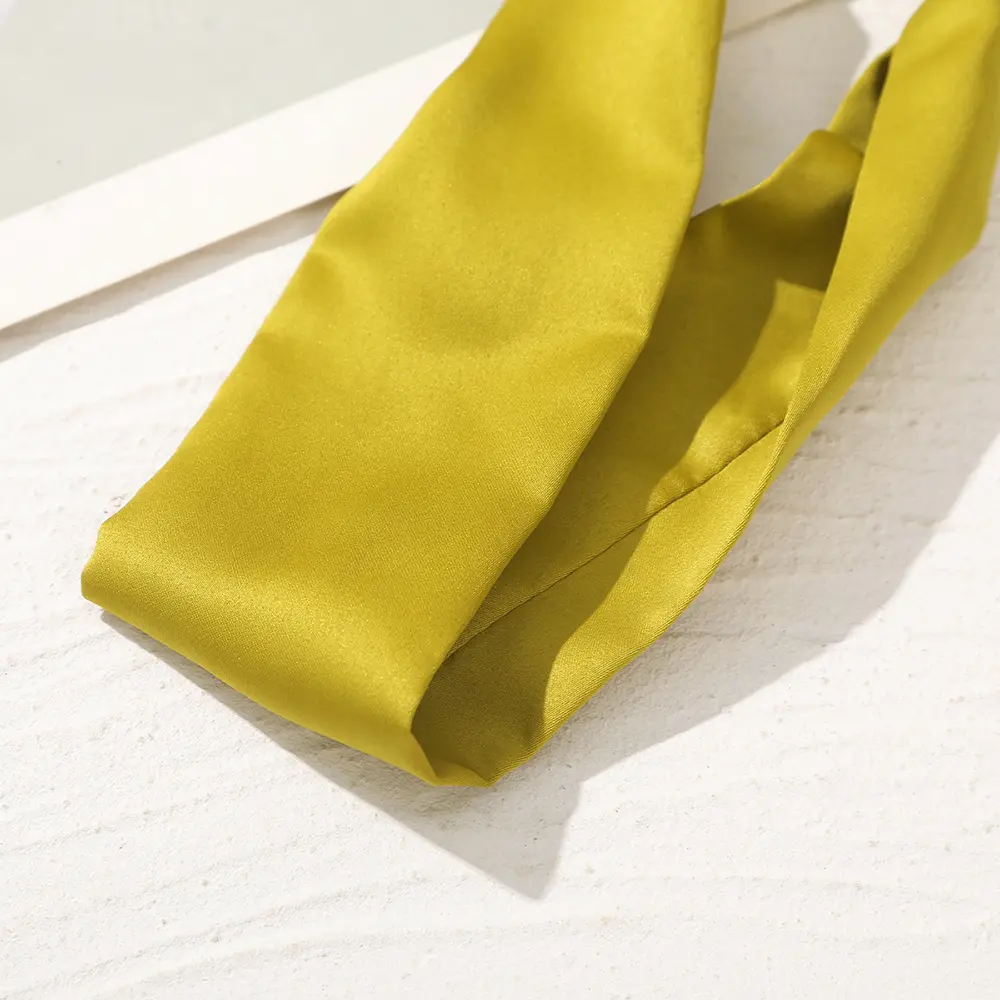 Solid color silk elastic headband New Fashion Simple Hairbands for Women Wide Headbands Hair Accessories