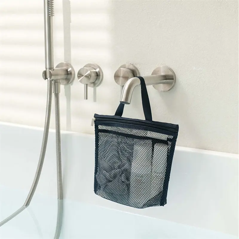 Mesh Makeup Toiletry Storage Bags Handbags Portable Travel Washing Body Shower Tools Organizer Hanging Cosmetic Organizer Pouch