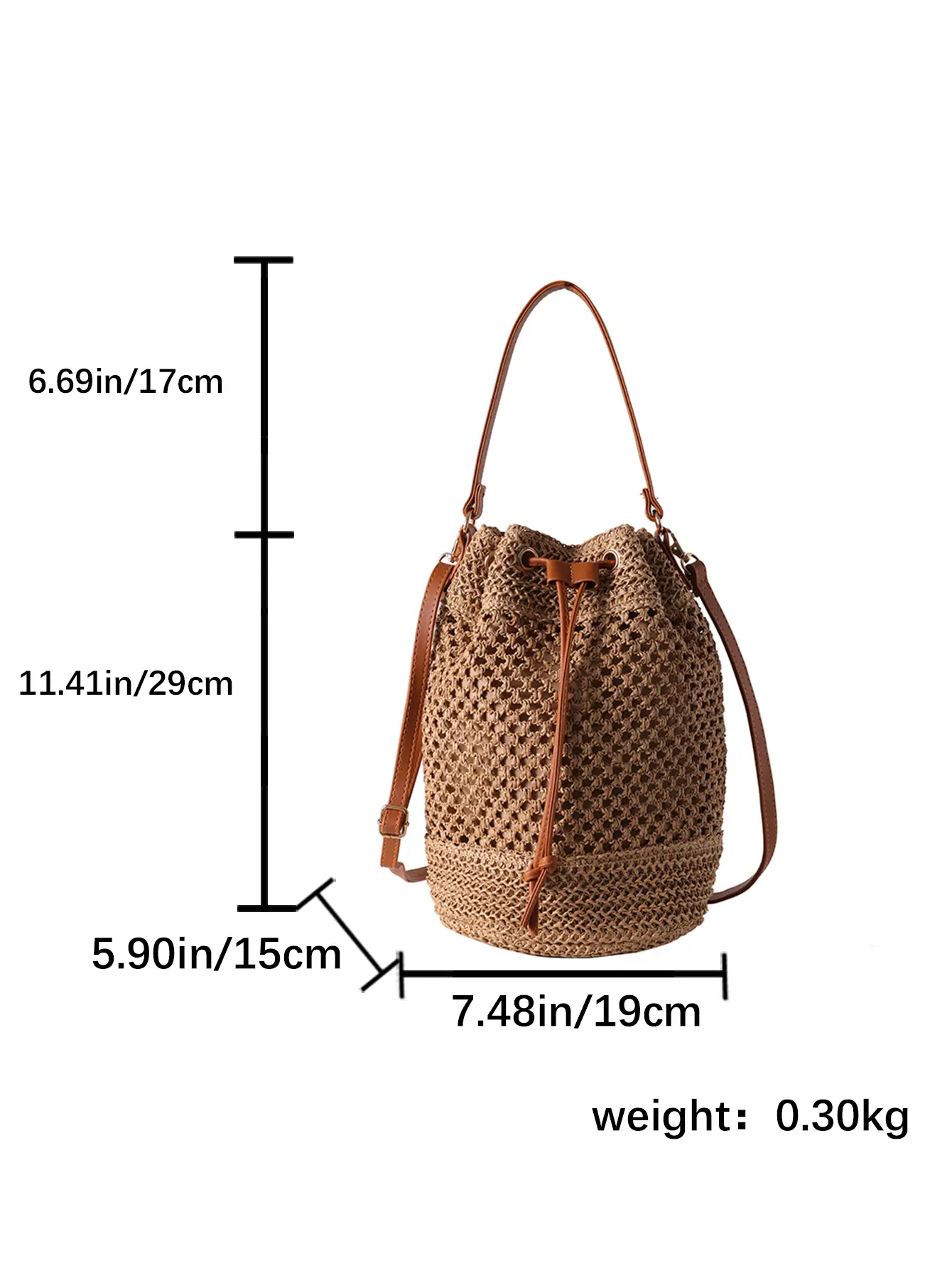 New Fashion Straw Handbag for Women; Temperament Trend Hand-Held Single Shoulder Sling Bag; Versatile Women's Straw Bag