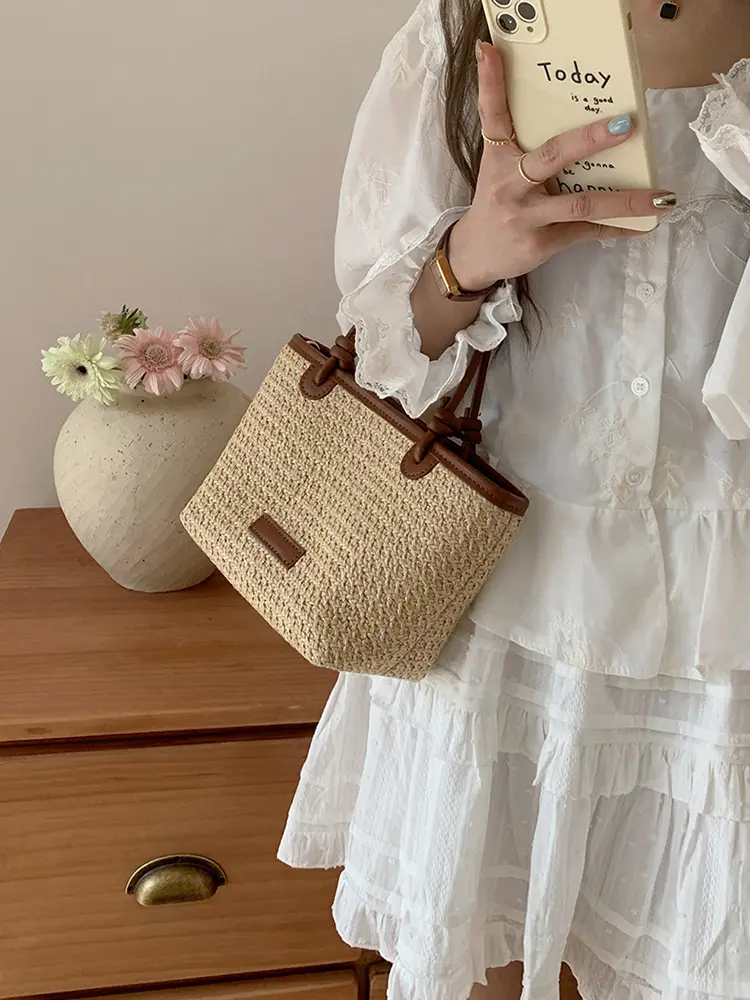 2025 New Straw Woven Bag Beach Vacation Beach Bag Fashion and Leisure Woven Women's Bag, Crossbody Bag, Shoulder Bag, Handbag