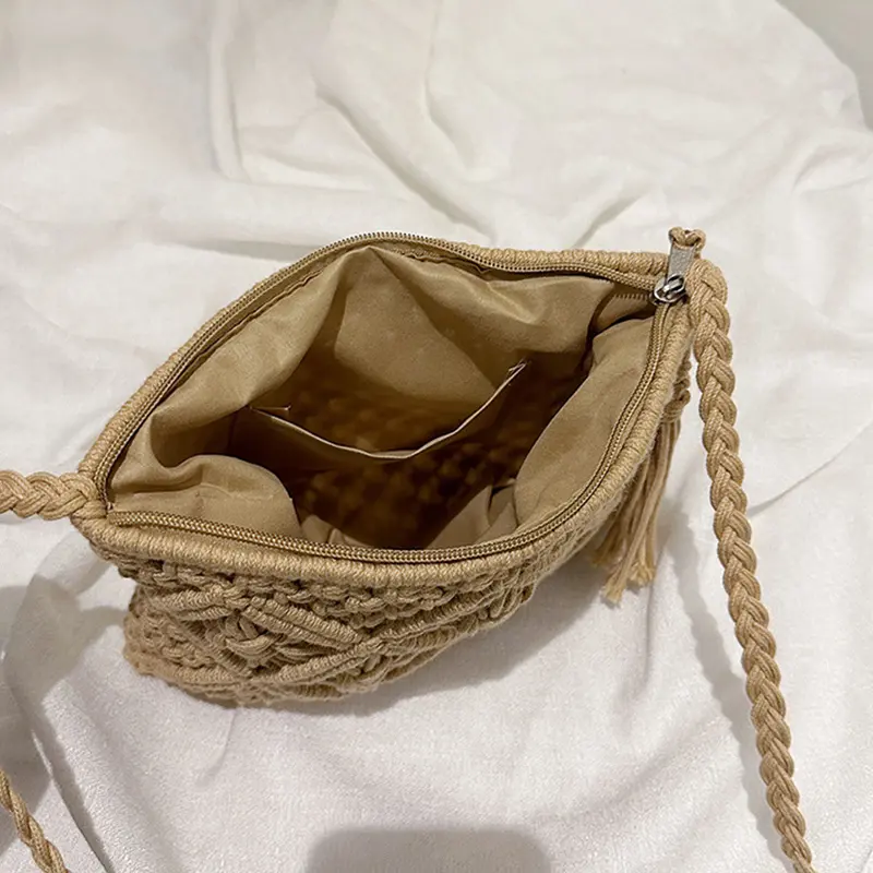 Fashion Woven Hollow Out Shoulder Bags Straw Summer Crossbody Beach Travel Handbag Female Bag Women Messenger Bags 2024