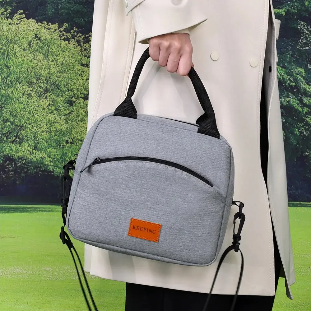 Simple Waterproof Thermal Lunch Bag Oilproof Insulated Picnic Bento Box Outdoor Camping Picnic Office Meal Carrying Food Package