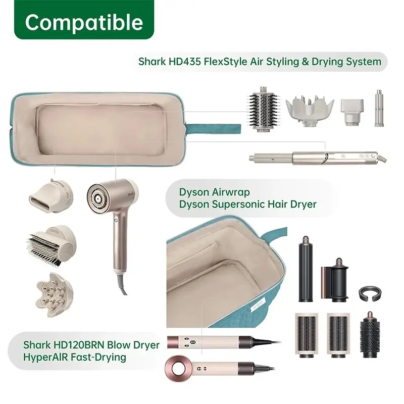Portable Hair Dryer Storage Bag Waterproof Dustproof Hair Straightener Organizer Case Travel Shockproof Bag for Dyson Hair Dryer