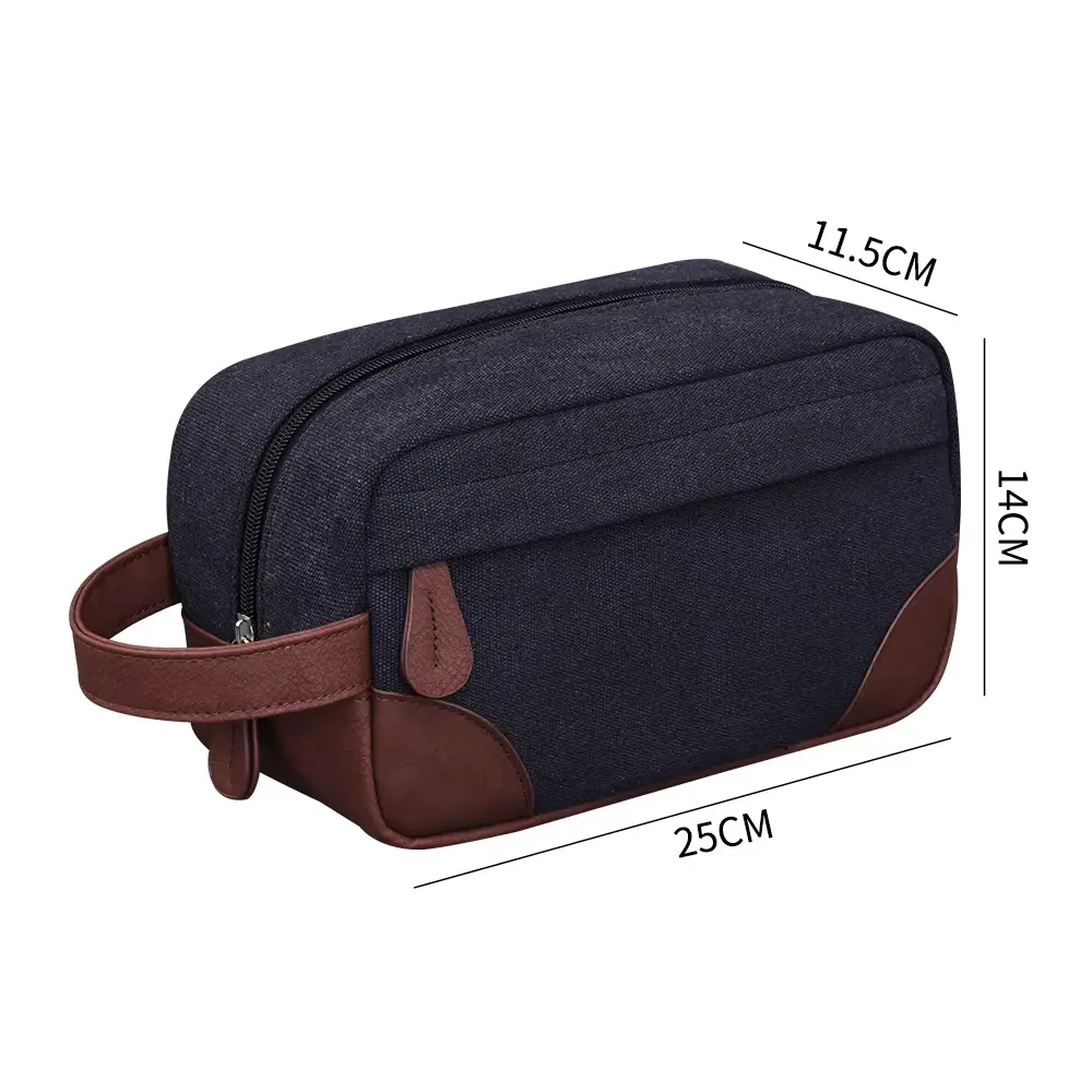 Men Travel Cosmetic Bag Zipper Makeup Bag  Large Capacity Travel Toiletry Bag Cosmetics Organizer Storage Pouch
