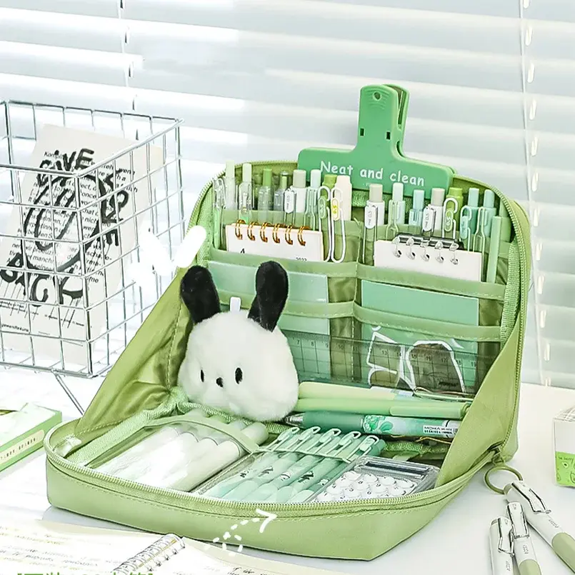 Creative Retractable Pencil Case School Stationery Storage Bag Kawaii Solid Color Pen Case Cute Pen Holder Gifts For Kid Pen Bag