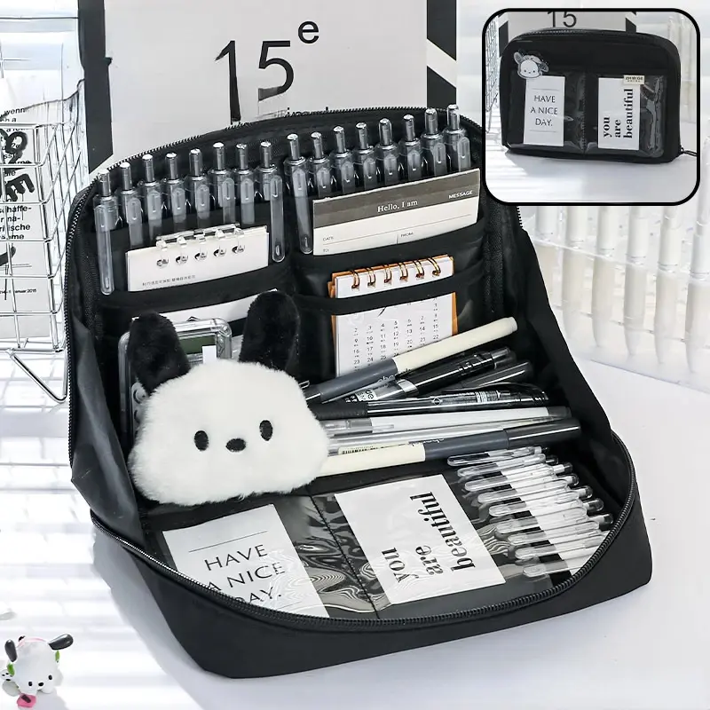 12 Layer Large Capacity Pencil Pouch School Stationery for Girls Pencil Big Pouch Aesthetic Stationery Case Student Supplies