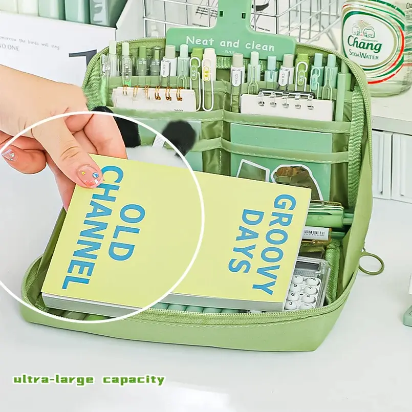 12 Layer Large Capacity Pencil Pouch School Stationery for Girls Pencil Big Pouch Aesthetic Stationery Case Student Supplies