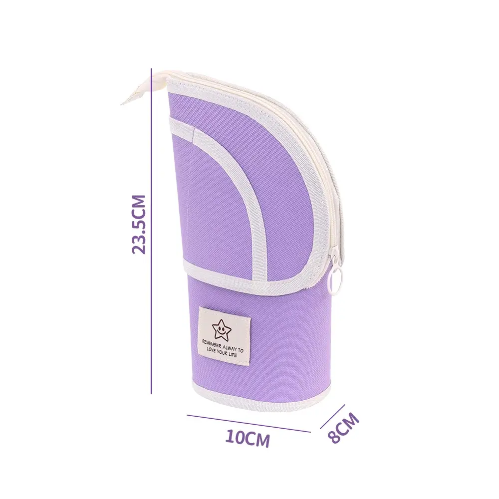 Multifunction Telescopic Pencil Case Stand-Up Pen Holder Pouch Large Capacity Stationery Bag for Students School Desk Organizer