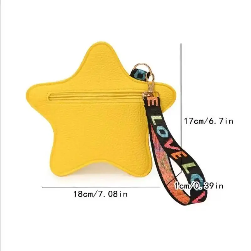 Creative Design Five-pointed Star Wrist Bag Quality Leather Bag Fashion Casual Simple Versatile Coin Purse Clutch Handbag