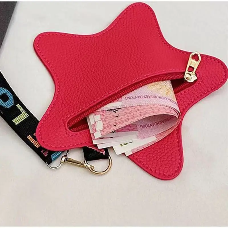 Creative Design Five-pointed Star Wrist Bag Quality Leather Bag Fashion Casual Simple Versatile Coin Purse Clutch Handbag