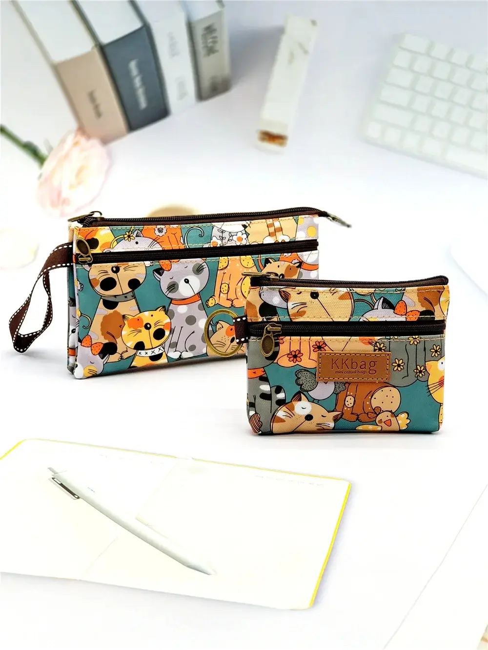 Cute Animals Wallet Zipper Purse Cartoon Small Coin Purse Lightweight Storage Bag Money Bag Key Card Holder For Student Women