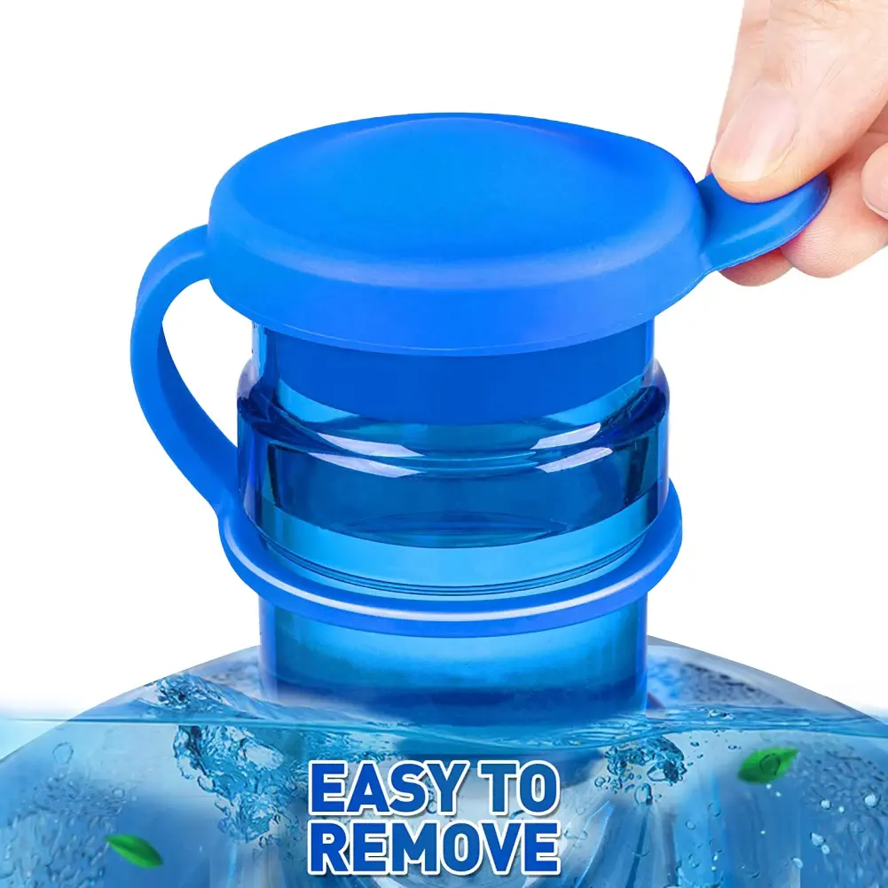 Reusable Bottle Plug Cap for 5 Gallon Water Jug Non-Spill Anti Splash Peel with Inner Plug Water Bottle Silicone Cover Jugs Cap