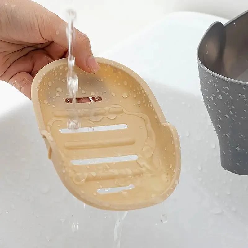 Soap Box NEW Double Layer Creative Cute Elephant Bathroom Accessories Home Decorative Children Students Waterproof Drain Rack