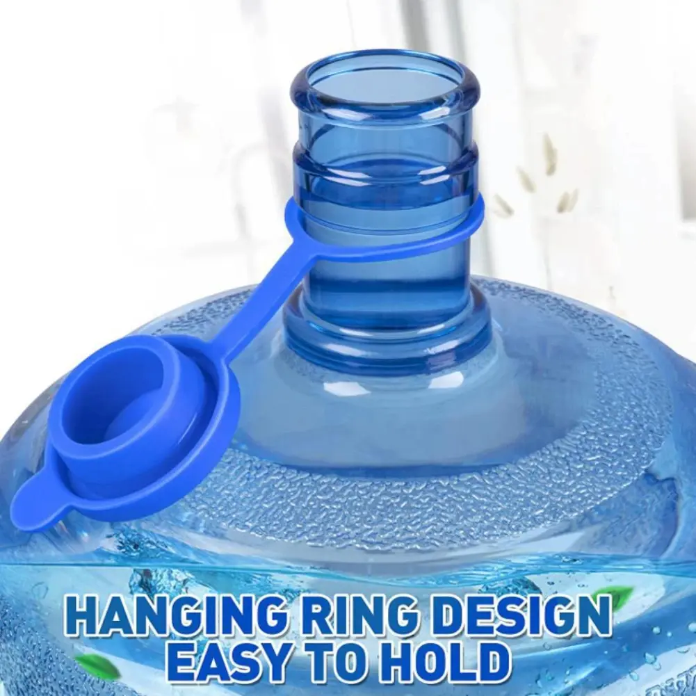 Reusable Bottle Plug Cap for 5 Gallon Water Jug Non-Spill Anti Splash Peel with Inner Plug Water Bottle Silicone Cover Jugs Cap