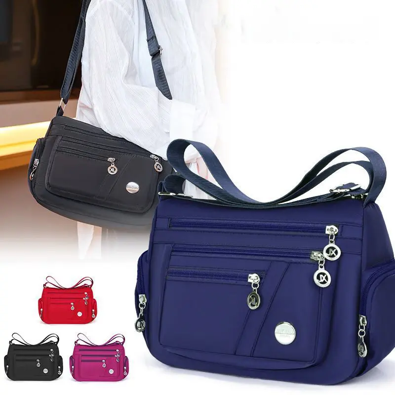 Casual Women Shoulder Messenger Bag Oxford Waterproof Zipper Handbags Package Female Large Capacity Travel Crossbody Bag