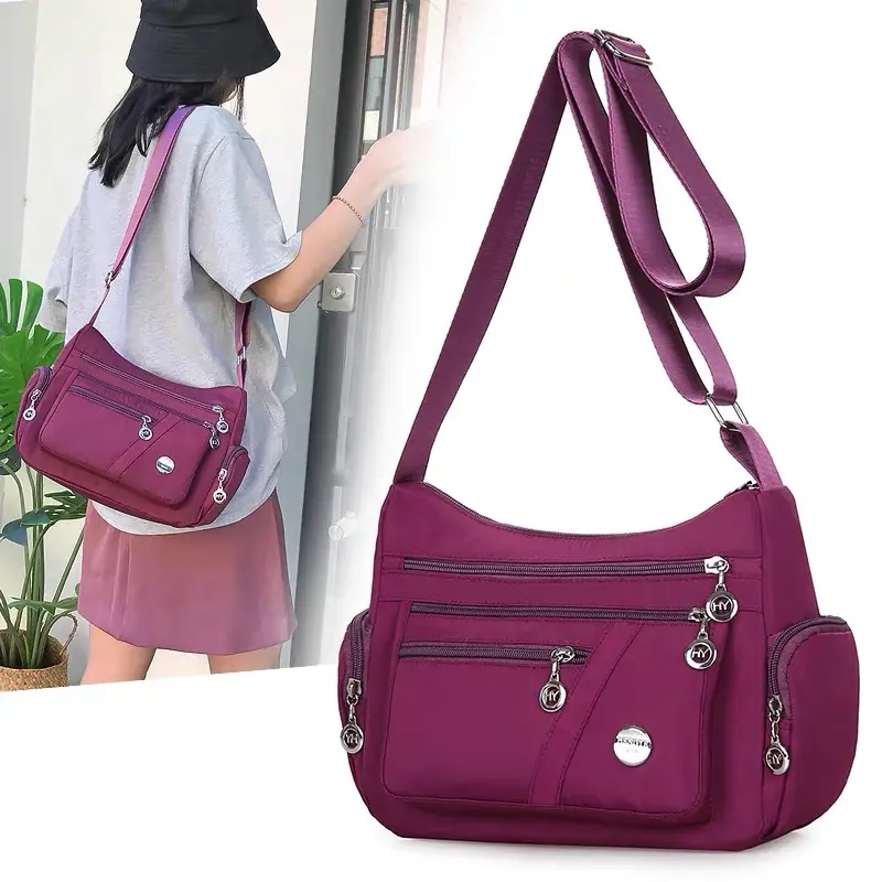 Casual Women Shoulder Messenger Bag Oxford Waterproof Zipper Handbags Package Female Large Capacity Travel Crossbody Bag