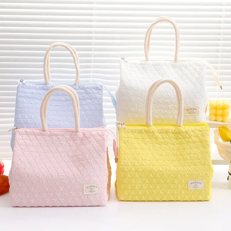 New Fashion Simple Large Capacity Waterproof Lunch Bag Portable Lunch Box Bag Thermal Insulated Bag for Office Workers