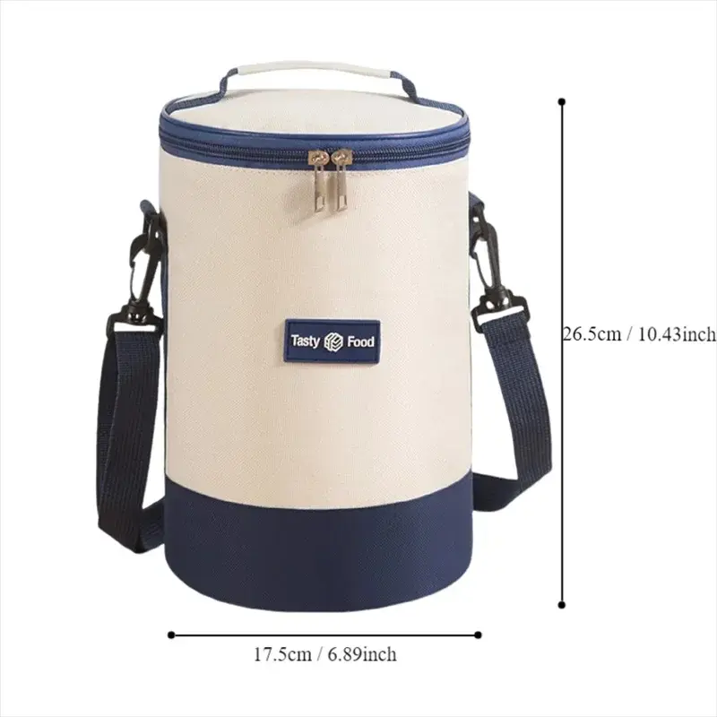 Insulated Cooler Bag With Adjustable Shoulder Strap For Travel Picnic Outdoor Activities Oxford Fabric Lunch Box Large Capacity
