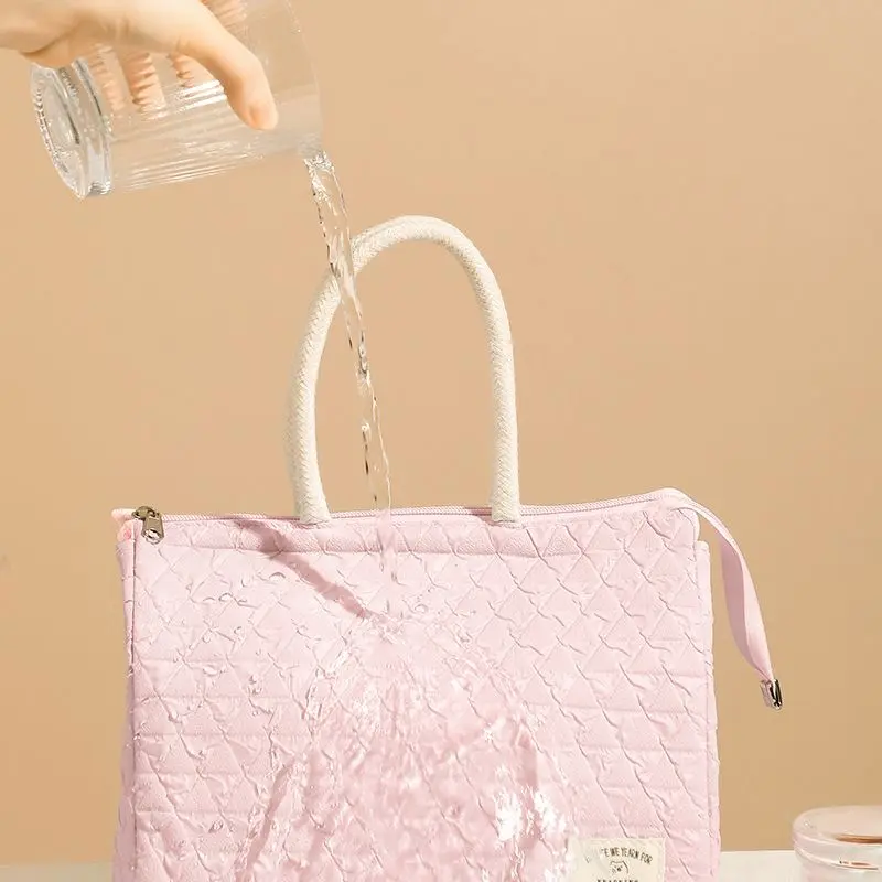 New Fashion Simple Large Capacity Waterproof Lunch Bag Portable Lunch Box Bag Thermal Insulated Bag for Office Workers