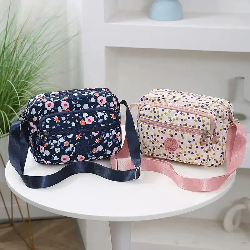 Multi-printed Oxford Cloth Shoulder Bag Multi-compartment Bag Mobile Phone Bag Water-repellent All-match Women's Crossbody Bag