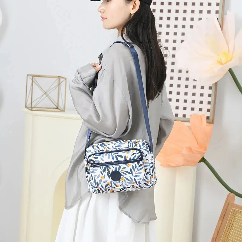 Multi-printed Oxford Cloth Shoulder Bag Multi-compartment Bag Mobile Phone Bag Water-repellent All-match Women's Crossbody Bag