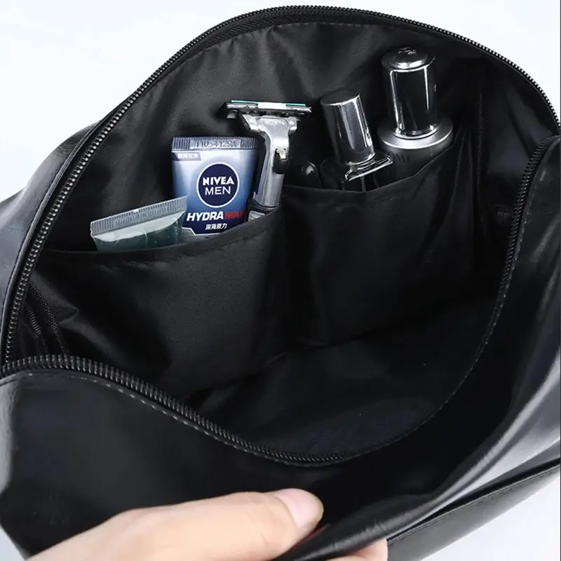 Men Vintage Luxury Toiletry Bag Travel Necessary Business Cosmetic Makeup Cases Male Hanging Storage Organizer Wash Bags