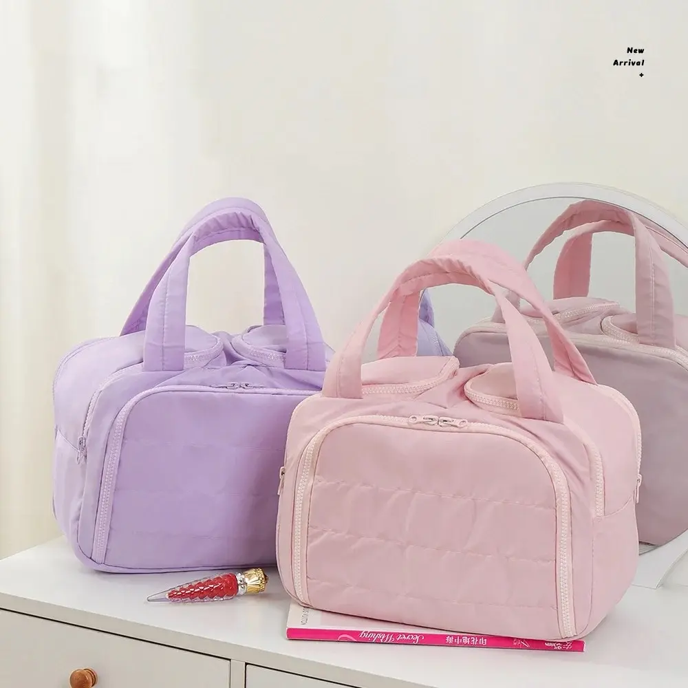 Large Capacity Makeup Bag Women Portable Travel Skincare Toiletry Storage Organizer Lady Handbag Zipper Cosmetic Cases Wash Bags
