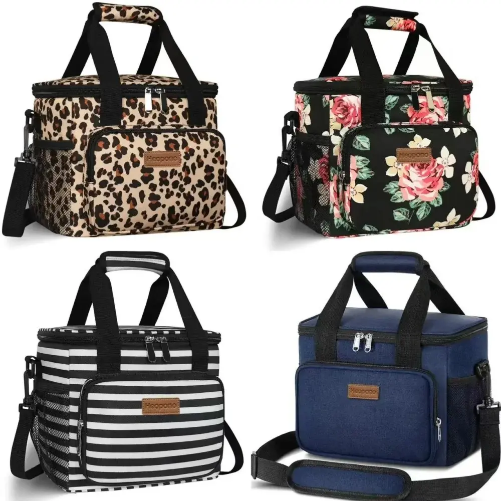 15L Portable Thermal Lunch Bag Food Box Durable Waterproof Office Cooler Lunch Box Ice Insulated Case Camping Oxford Large Bag