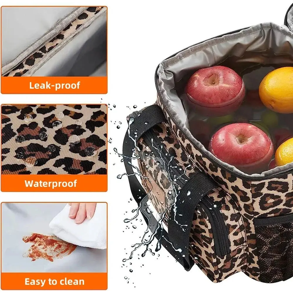 15L Portable Thermal Lunch Bag Food Box Durable Waterproof Office Cooler Lunch Box Ice Insulated Case Camping Oxford Large Bag