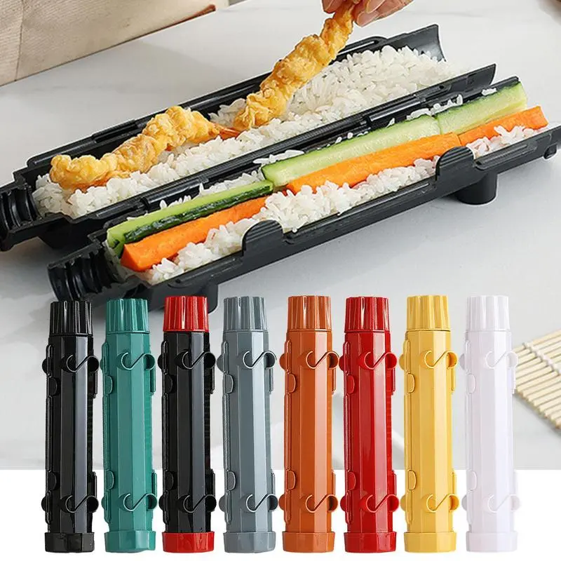DIY Cylinder Sushi Making Machine Quick Sushi Bazooka Japanese Rolled Rice Meat Mold Rice Ball Mold Kitchen Bento Accessories