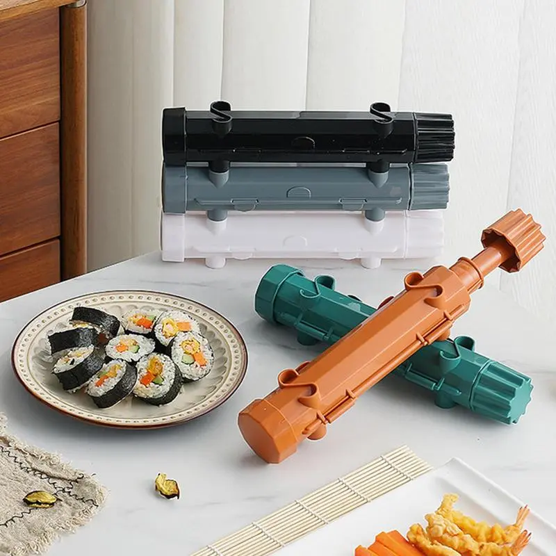 DIY Cylinder Sushi Making Machine Quick Sushi Bazooka Japanese Rolled Rice Meat Mold Rice Ball Mold Kitchen Bento Accessories