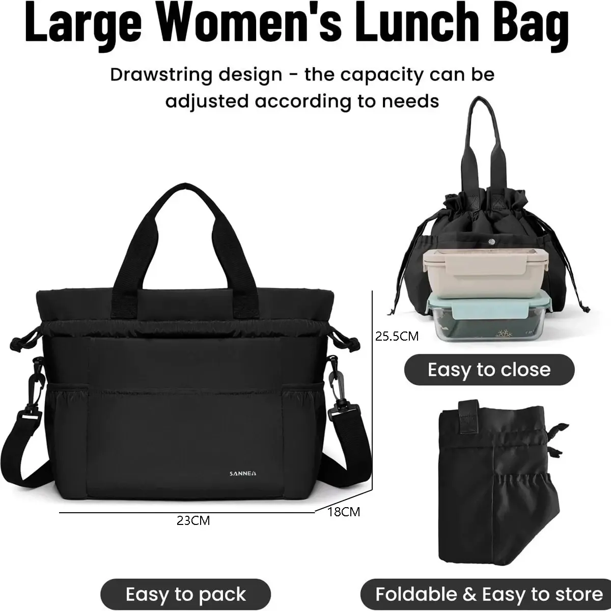 Drawstring Insulation Lunch Bag Portable Thickened Aluminum Foil Fresh-Keeping Lunch Box Storage Handbag Travel Food Bento Pack