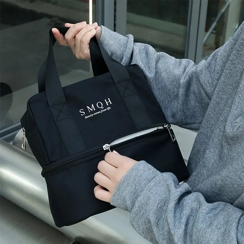 Large Capacity Waterproof Lunch Box Storage Bag Aluminum Foil Insulation for Work Student Double-layer Picnic Handle Bento Bag