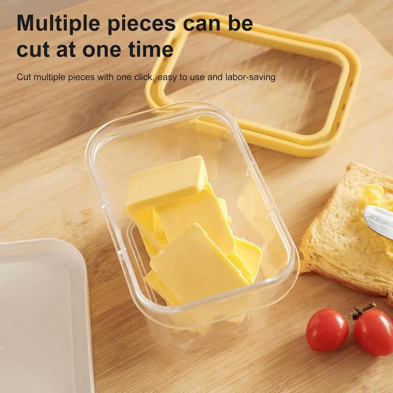 Butter Dish Keeper With Sealed Plastic Lid Cutter Slicer Butter Cutting Storage Box Refrigerator Fresh kitchen accessories