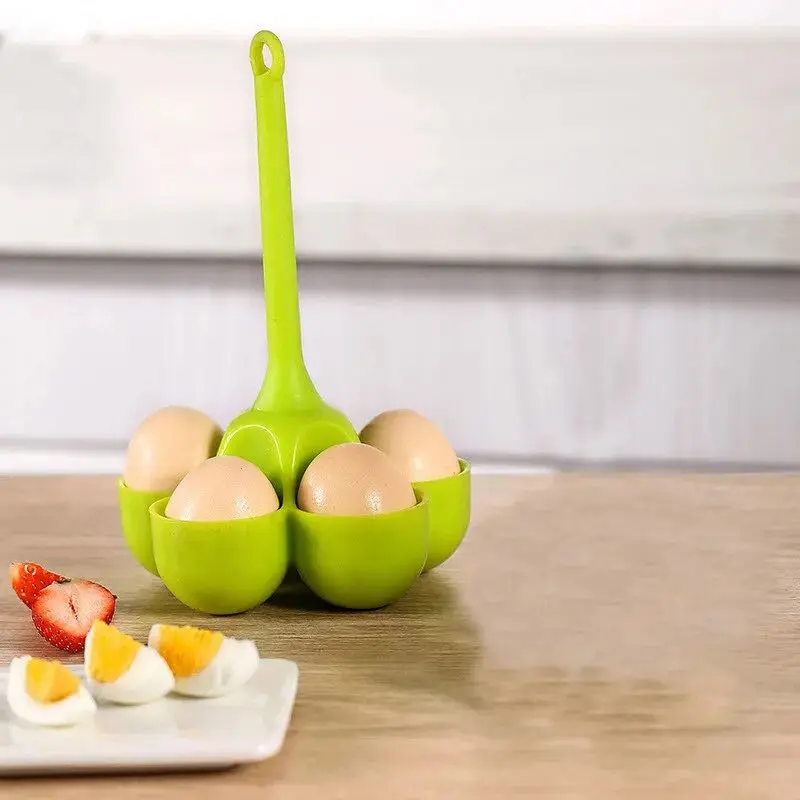 5 Holes Silicone Egg Cooker High Temperature Resistant Steamed Egg Tray Food Grade Complementary Food Tools