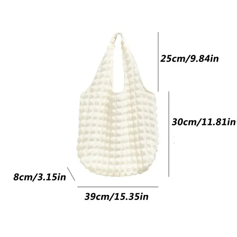New Fashionable Flow Large Capacity Casual Lightweight Bubble Handbag Ladies Fashionable Street One Shoulder Package