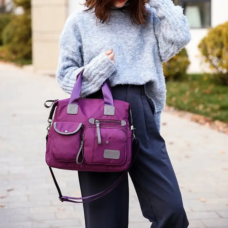 Multifunction Handbags for Women Large Capacity Casual Shopper Tote Waterproof Nylon Crossbody Shoulder Bags Bolsa Feminina