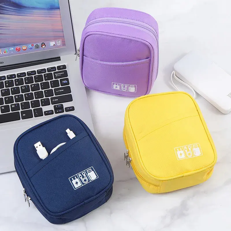 Multi Functional Oxford Data Cable Storage Bag Electronic Protection Box Headphone Power Bank Power Cord Case Digital Package