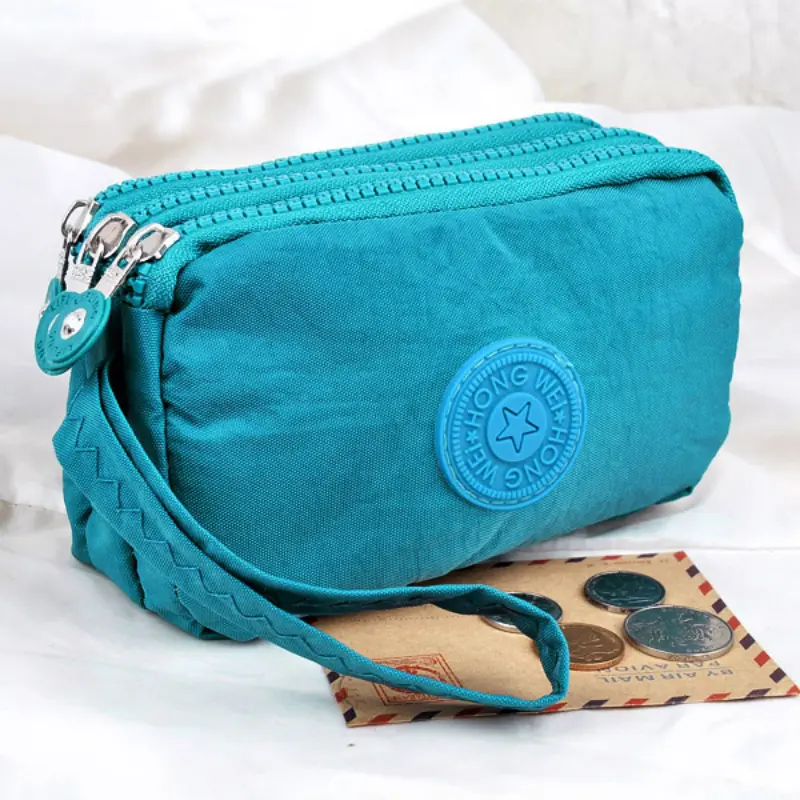 3 Layers Lady Purses Women Wallets Brand Clutch Coin Purse Cards Keys Money Bags Canvas Short Woman Girls Wallet Handbags Purse