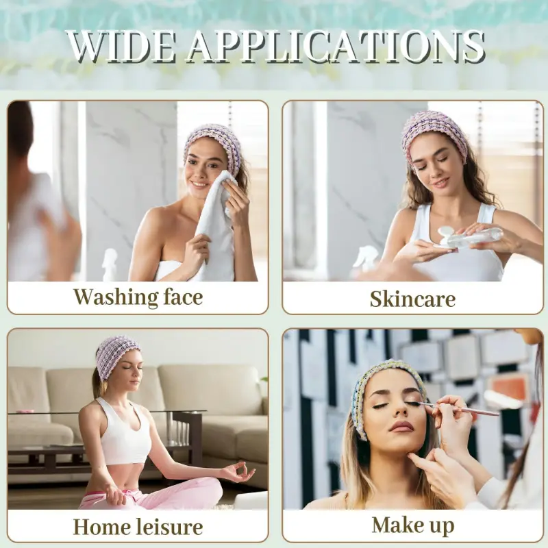 Mesh Headbands Spa Headband for Women Soft Comfortable Makeup Headband Wide Hair Band for Washing Face Headwear Hair Acces