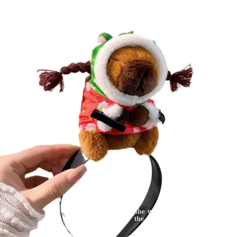 Funny Headband Cartoon Mouse Hairband New Cartoon Plush Doll Headband French Wide-brim Hairpin Photo Headwear Creative Girl Gift