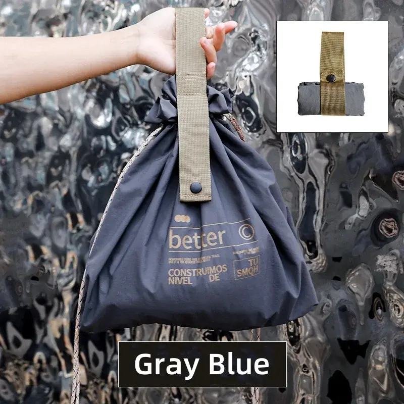 Large-Capacity Tooling Wind  Portable Travel Picnic Storage Bag Handbag Drawstring insulated Shopping Bag Nylon Lunch Bag