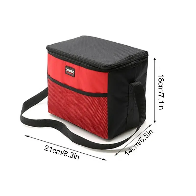 5L Picnic Bags Outdoor Camping Multi Waterproof Student Lunch Bag Adjustable Shoulder Strap Carrying Lunch Box Ice Pack Bag