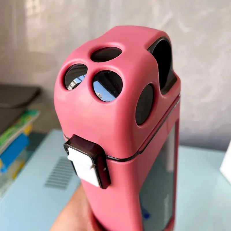 Plastic Straw Water Cup Water Simple Bottle Rectangular Cup Water Bottle Cute Adult Portable Fall Resistance High Color Value