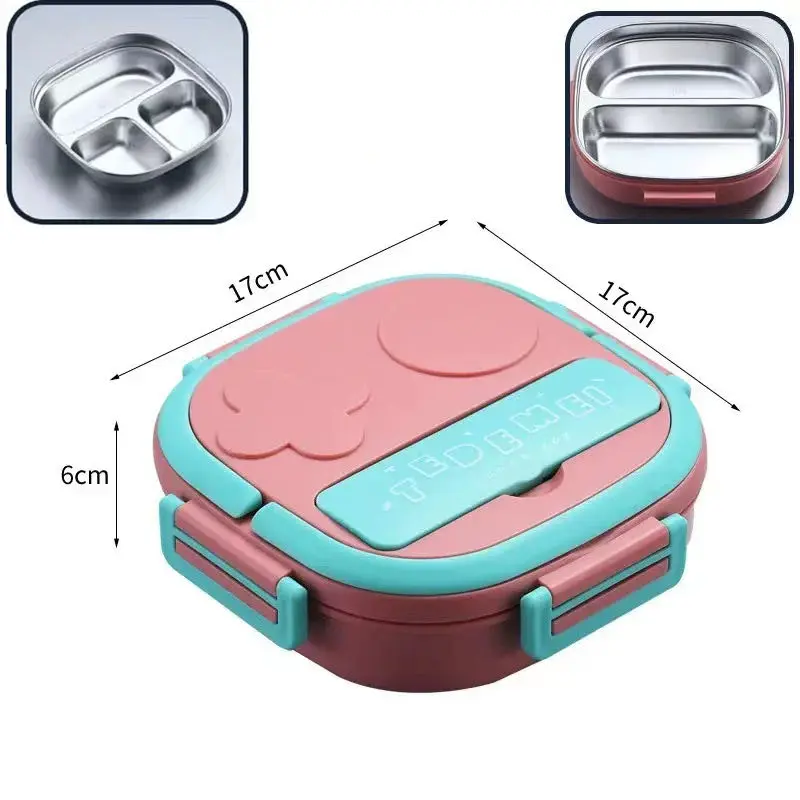 Heating Stainless Steel Lunch Box Portable Grids Bento Box Healthy Food Storage Containers For Student School Office Meal Boxes