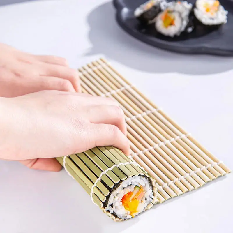 Kitchen Sushi Tool Bamboo Rolling Mat DIY Onigiri Rice Paddles Tools Bamboo Sushi Mat Japanese Sushi Machine Tool